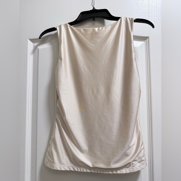 Tahari Modern Essentials Cream Top small - Picture 3 of 4